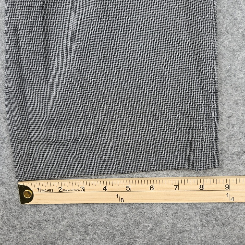 Ralph Ralph Lauren Men's Houndstooth Flat Front Dress Pants Gray Slacks Sz 40x30 - Picture 6 of 9